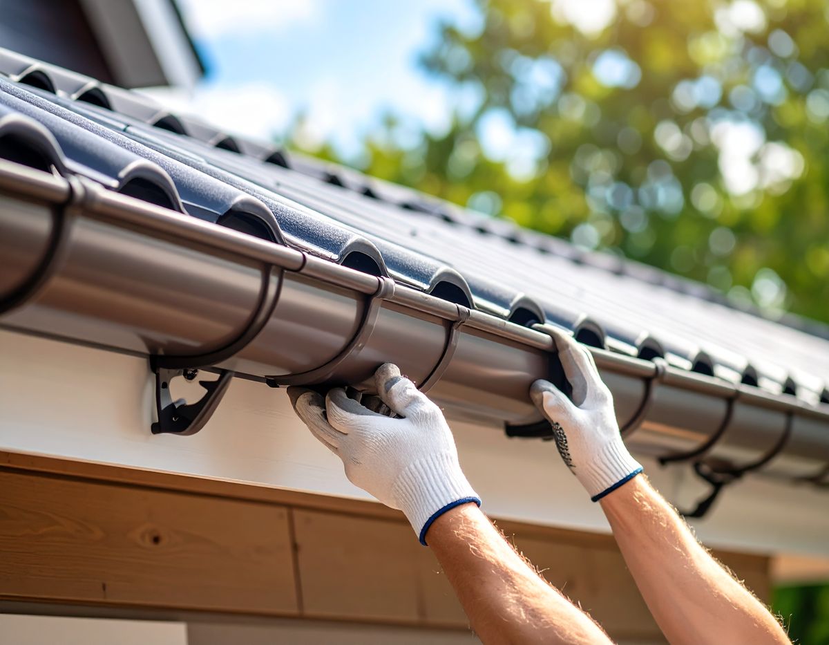 Seamless gutter installation